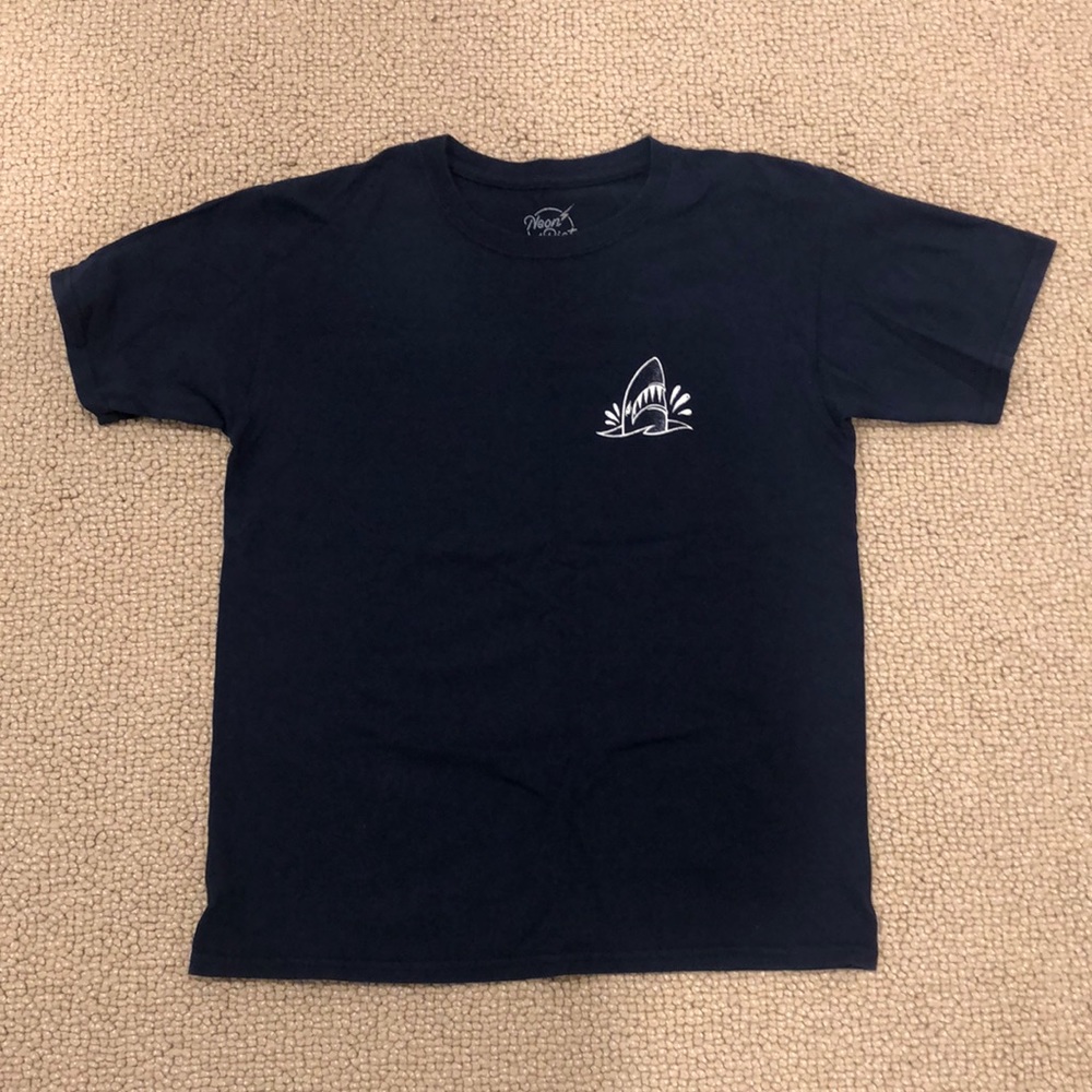 Navy Neon Riot Shark T-Shirt